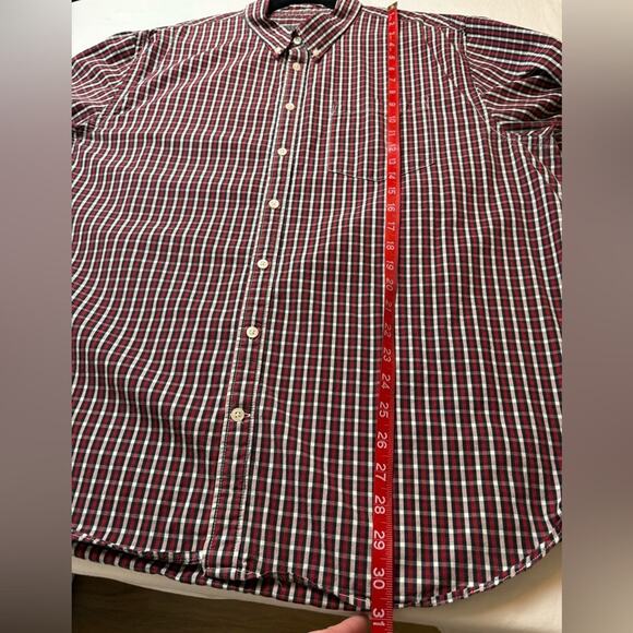 OLD Navy Men's XXL Vtg Holiday Plaid 100% Cotton Button Down Business Shirt - Picture 9 of 11